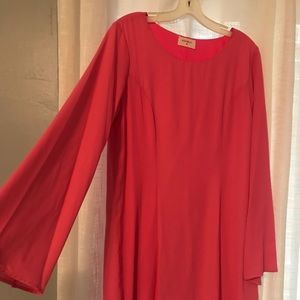 Flamingo pink long-sleeve dress